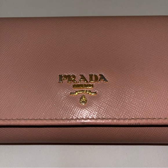 Orchid Pink PRADA Large Wallet & Detachable card holder on chain - Picture 6 of 16